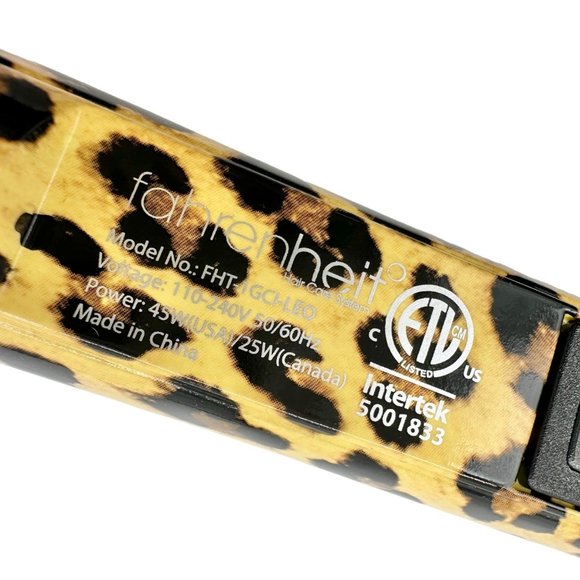 Fahrenheit Curling Wand Leopard Ceramic Barrel Tourmaline NEW open box - Picture 13 of 14